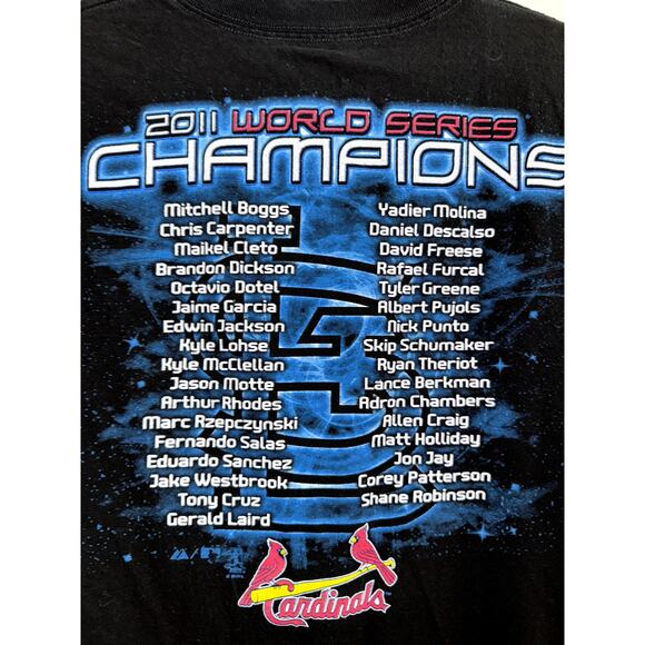 St.Louis Cardinals 2011 World Series Champ Men’s XL Majestic T-shirt - Picture 6 of 8